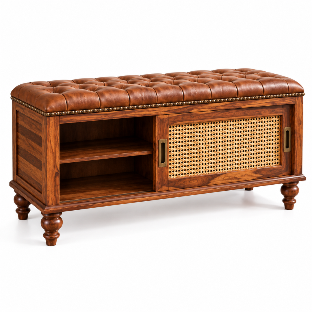Sora Solid Wood Storage Bench