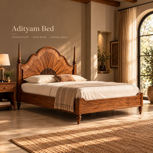 Adityam Solid Wood Bed