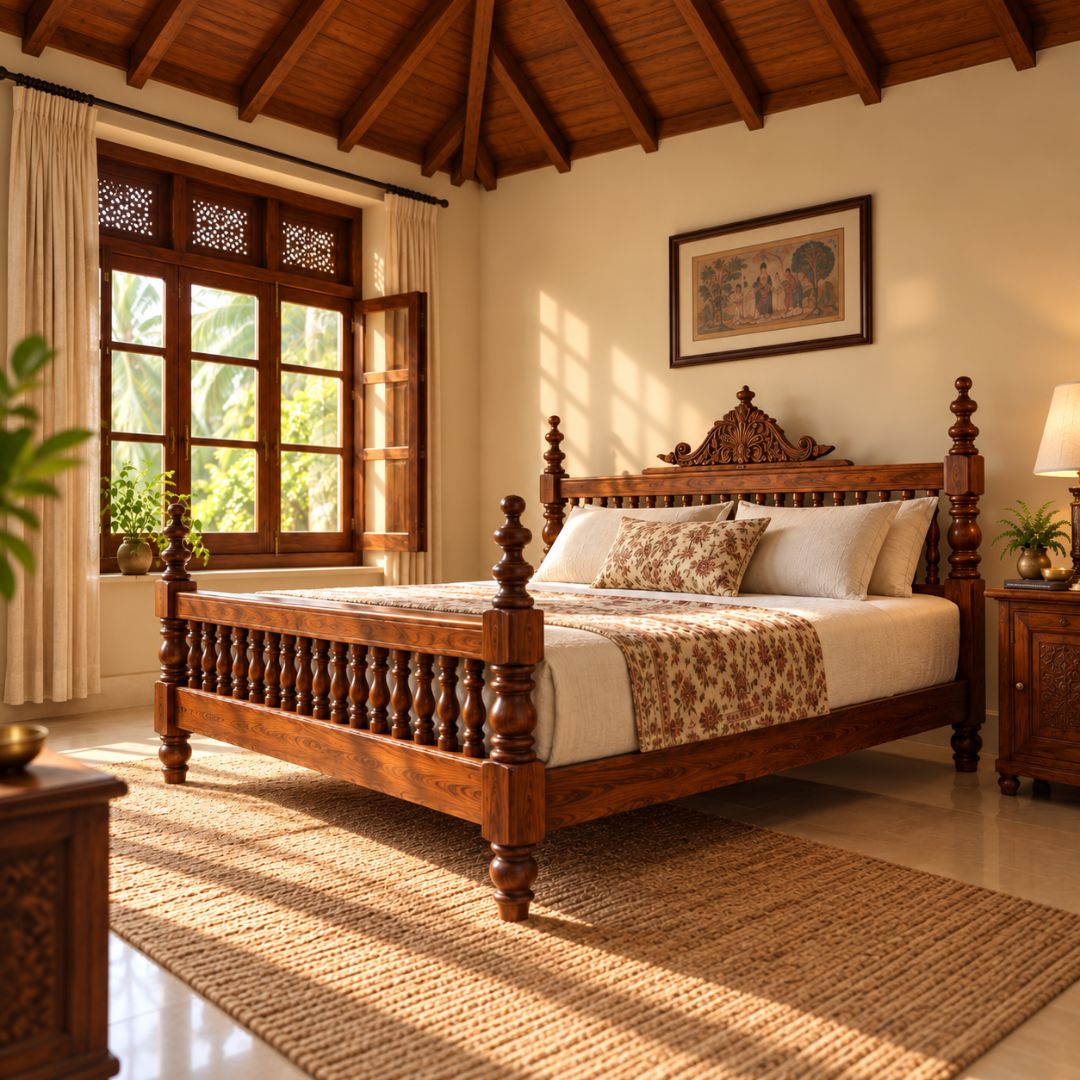 ELARA Solid Wood Bed
